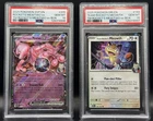 Pokemon TCG Meowth 149 & Team Rockets Mewtwo ex 205 Promo Sequential PSA 10