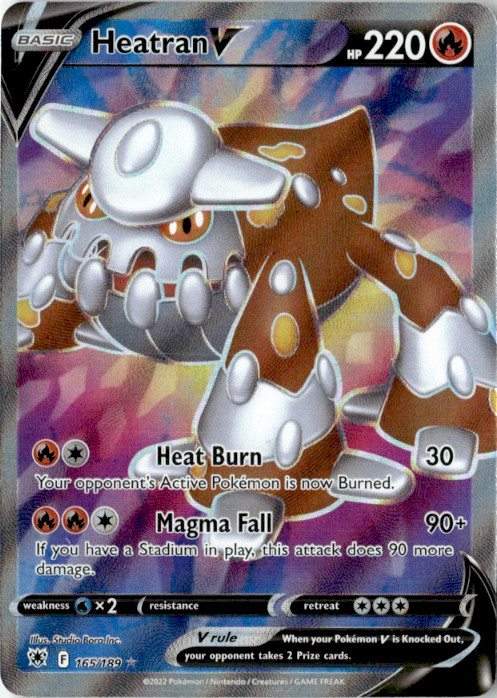 Heatran V (Full Art) Holo Ultra Rare SWSH10: Astral Radiance 165/189 NM