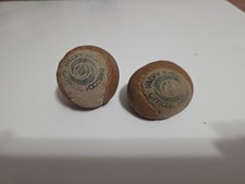 Vintage Original Hacky Sack Official Footbag 80s Hand Made 2-Panel Brown 2 Pack