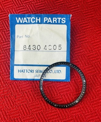 Seiko Hattori 8430 4305 NOS Bezel Insert Black 6106-8430 6119-8430 Seiko 5 Actus