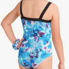 JUSTICE Girl's size M(10) LEOTARD Blue Floral/Gem Foil ~ New with Tags — photo 2