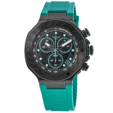 New Tissot T-Race Chronograph Black Dial Green Men's Watch T141.417.37.051.01