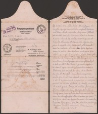 Belgium WWII 1944 - POW Letter Neufchateau to Stalag VI F Germany Censor EP52