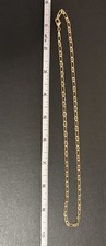 18k Yellow Gold filled Figaro Chain Necklace 20inch, Lobster Clasp