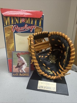 Rawlings Genuine Leather Mini Mitt Mark McGwire 25 MLB Baseball | eBay