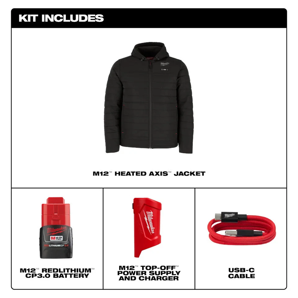 Milwaukee M102B-21XL M12 12V Durable Li-Ion Heated AXIS Jacket - Image 4 of 4