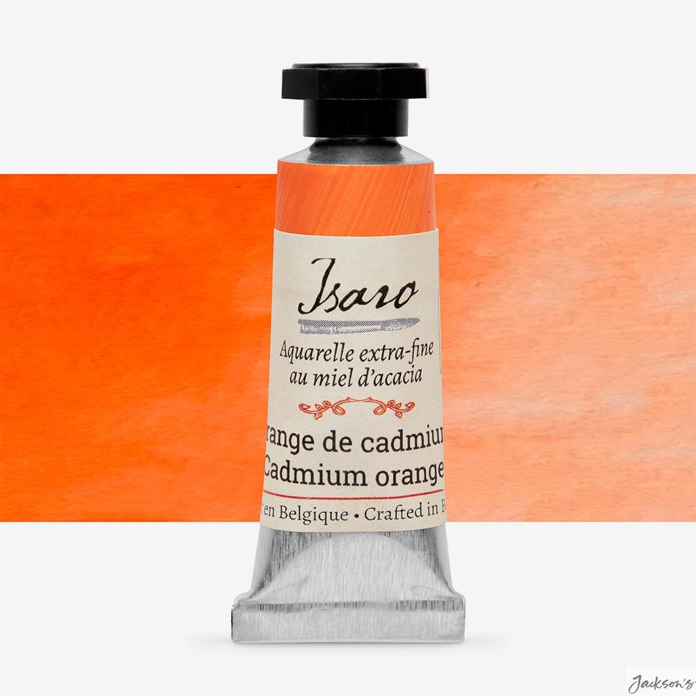 Isaro Watercolour Paint Tube Cadmium Orange PO20 7ml Artists Painting