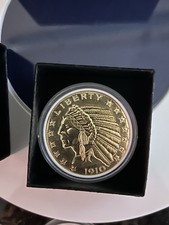 1910 Half Eagle Chief Encapsulated Coin $5 Indian Head Gold 1910 #4 BOX SET