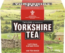 Yorkshire Red Black Tea Bags, 160 Count - Classic British Breakfast Blend