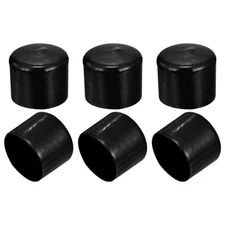 53mm/2.09" Rubber End Caps, 6 Pcs Screw Ends Bolt Tube Thread Protector