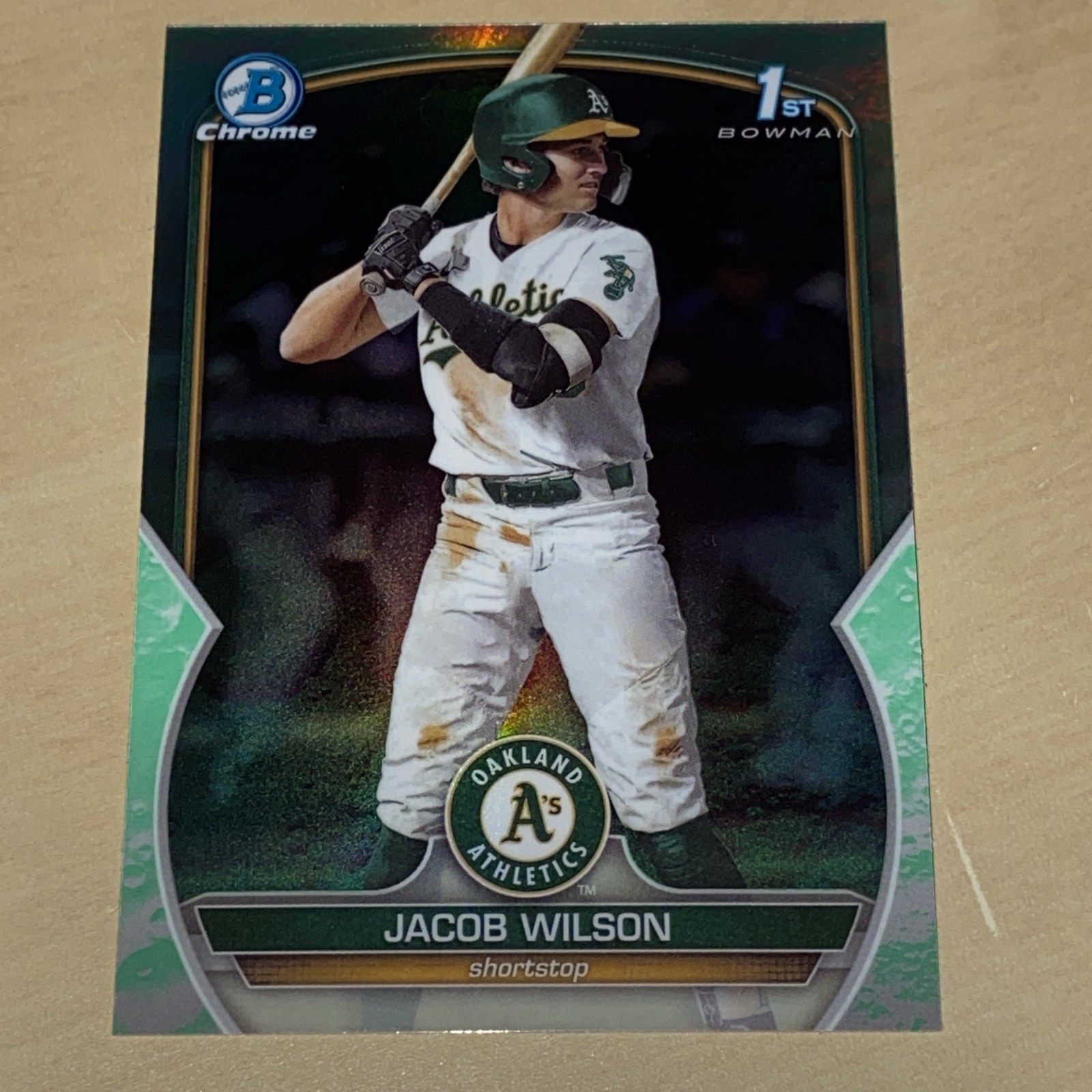 2023 Bowman Draft Chrome Lunar Glow Refractor Jacob Wilson #BDC-121 color match!