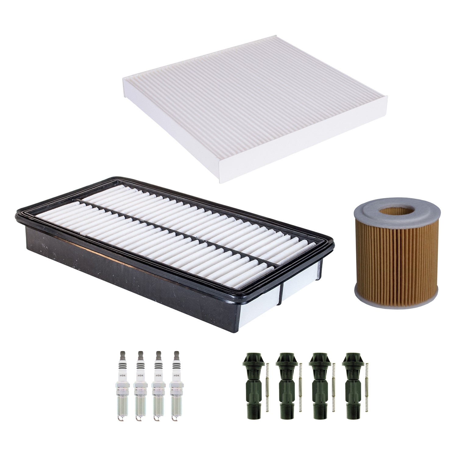 Denso Tune Up Kit NGK 4 Spark Plugs  Boots Kit for Mazda 6 GS GT i 2.3 L4 2008