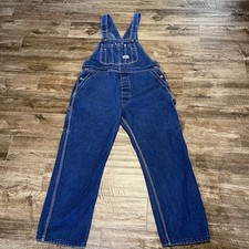Vintage 90s Big Smith Denim Overalls 38x29.5 Made USA Carpenter Workwear XL