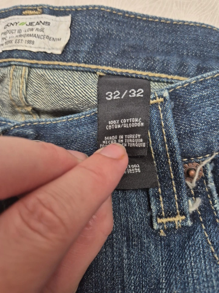 DKNY Jeans Low Rise Womens Blue Denim Cotton W32 L32 - Image 3 of 4