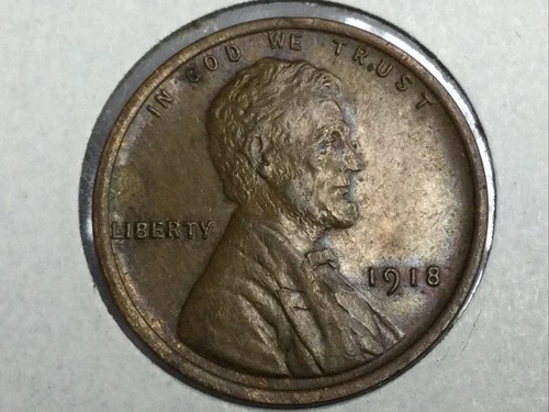 1918 Lincoln Cent in almost uncirculated/uncirculated