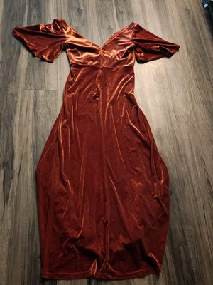 Ever Pretty Velvet Dress Rust Orange Size 2XL | eBay Ever Pretty Velvet Dress Rust Orange Size 2XL | eBay