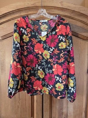 NWT Michelle McDowell Jamie Top Vintage Petals Floral Flowers Boho Medium