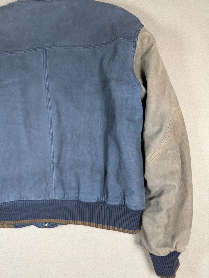 Chaqueta de bombardero de gamuza vintage de los 90 solo para miembros para hombre talla XL rara Foto 4 de 4