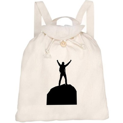 Canvas-Rucksack / Backpack ''Hiker Standing on Mountain'' (RK00043701)