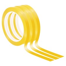 1/2" x 72 Yards Whiteboard Tape, 3 Pack PET Dry Erase Tape, Dark Yellow