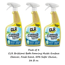 CLR Brilliant Bath Foaming Multi-Surface Cleaner, Fresh Scent (3 Pack)
