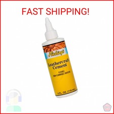 Fiebing's Leathercraft Cement - Leather Glue 4oz - Quick Drying, High Strength