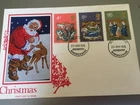 GB STAMPS RARE FIRST DAY COVER 1970 CHRISTMAS SILK ILLUSTRATION