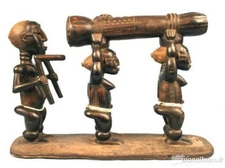 African Art - Atié Akié Drum Bearers - Collectible African Art Item ++++
