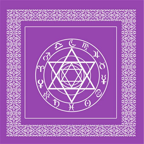 Tablecloth Pendulum Magic Pentacle Runes Altar Table Cloth Divination 49*49cm - Picture 10 of 11