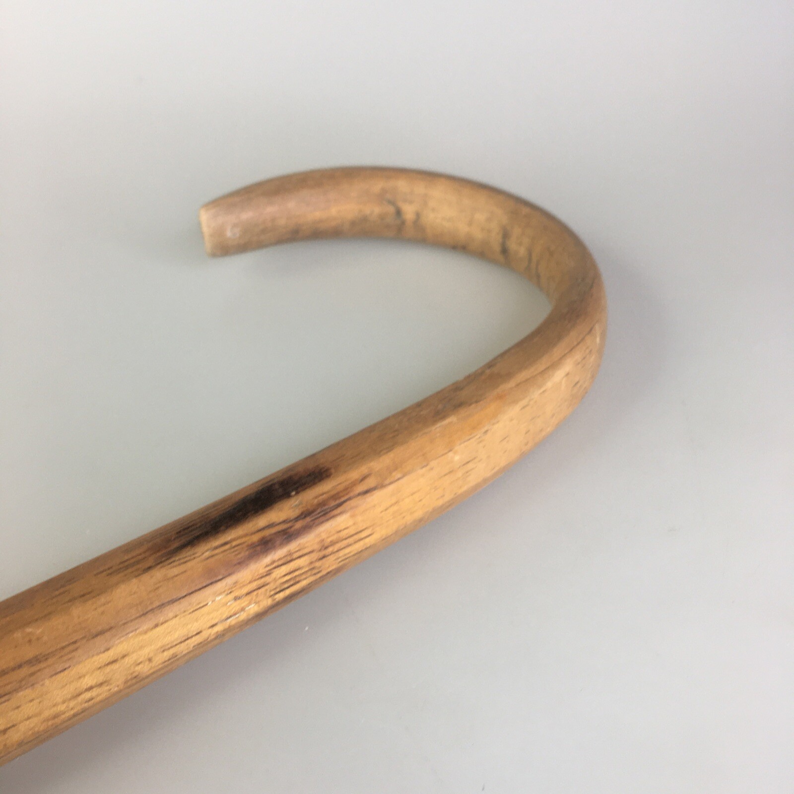 VTG 34” Wooden Walking Cane Crook Advertising Southern States Coop Hard