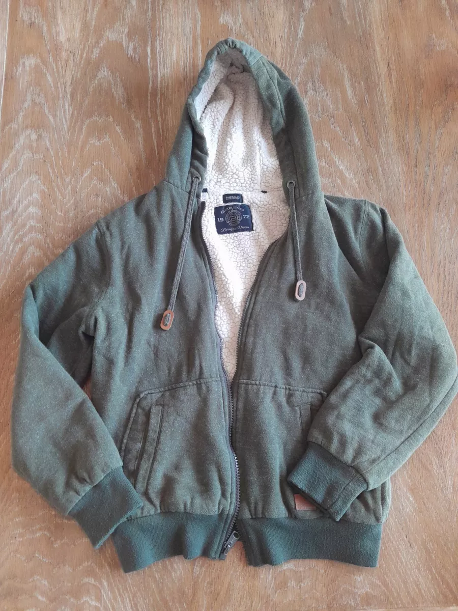 Buffalo David Bitton Mens Sherpa Fleece Lined Full Zip Hooded