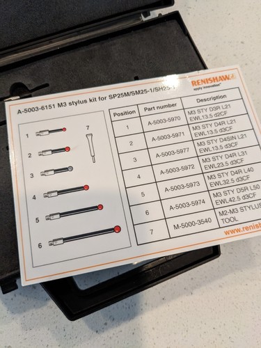 RENISHAW STYLUS KIT A-5003-615 M3 Carbon shaft - Picture 2 of 2
