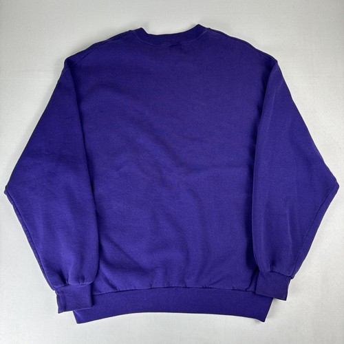 Vintage 90s Jerzees Spring Floral Flowers Purple Crewneck Sweatshirt Women’s L - Picture 13 of 17