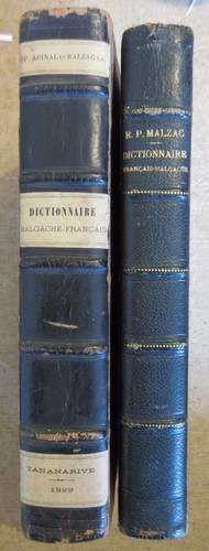 Abinal & Malzac 2 Wörterbücher 1899 Madagaskar Französisch, Malagasy +