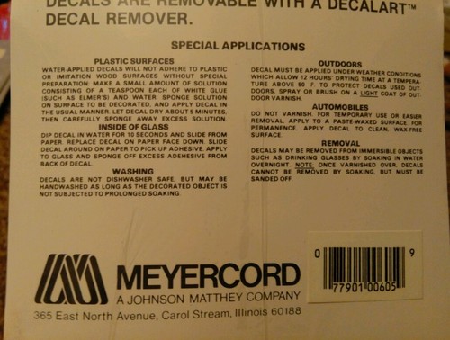 Meyercord Vintage Water Applied Decals Transfers Country Flowers Floral NOS NEW - Picture 3 of 3