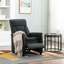 NNEVL Massage Recliner Dark Grey Faux Suede Leather