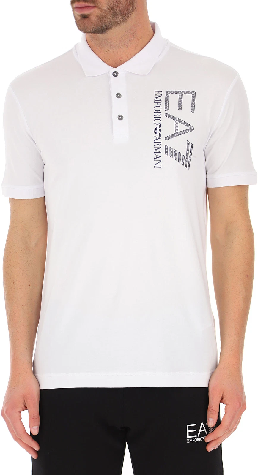 EMPORIO ARMANI Polo Shirt White EA7 Logo AUTHENTIC NEW Size M-3XL