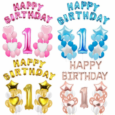 16'' 32'' Happy Birthday Zahlen 1 Junge Mädchen Folienballon Mickey Minnie Folienballon