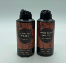 Bath  Body Works MAHOGANY WOODS Men's Collection Body Spray X2
