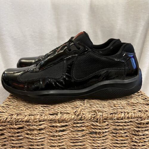 PRADA Shoes Men's America's Cup Black Shoes Trainers Men Size 7.5 US Size 9