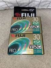 Fuji Film VHS-C TC-30 Camcorder 2 Tapes NEW SEALED Vintage NOS