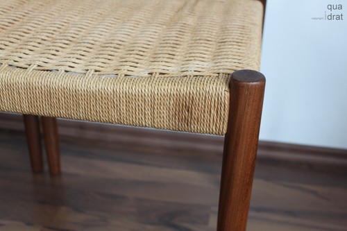 2 Poul Volther Teak dining chairs Esstisch Stuhl Papierkordel 60er Dänemark - Bild 12 von 16