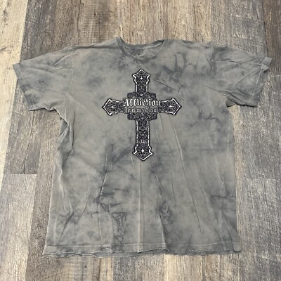 vintage affliction T-shirt jealous souls cut series Xl Embossed