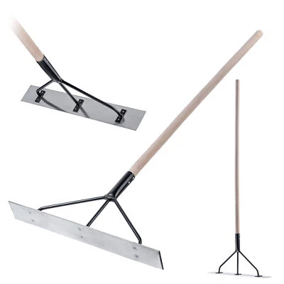 KADAX Betonverteiler aus Aluminium Betonschieber mit Stiel Betonglätter 63x33cm