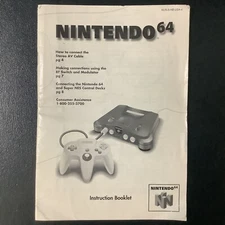Nintendo 64 System Console NUS-S-HB-USA-4 Instruction Manual Only