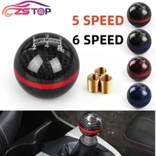 5/6 Speed MUGEN Racing Real Carbon Fiber Shift Shifter Knob Manual MT Ball Gear