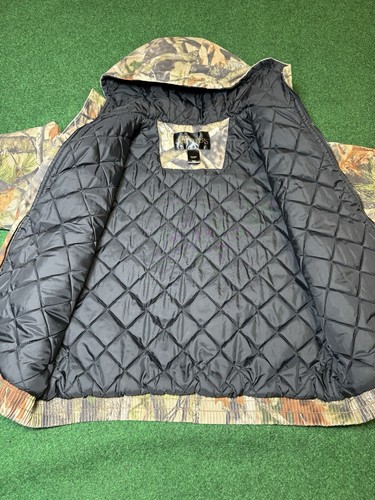 Y2K Camo Realtree Mossy Oak Woodland Full Zip Kid Large Insualted Hunting Jacket - Picture 3 of 7