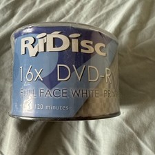 RiDisc DVD-R 50 Discs 16X 4.7GB / 120 Minutes Brand New And Sealed