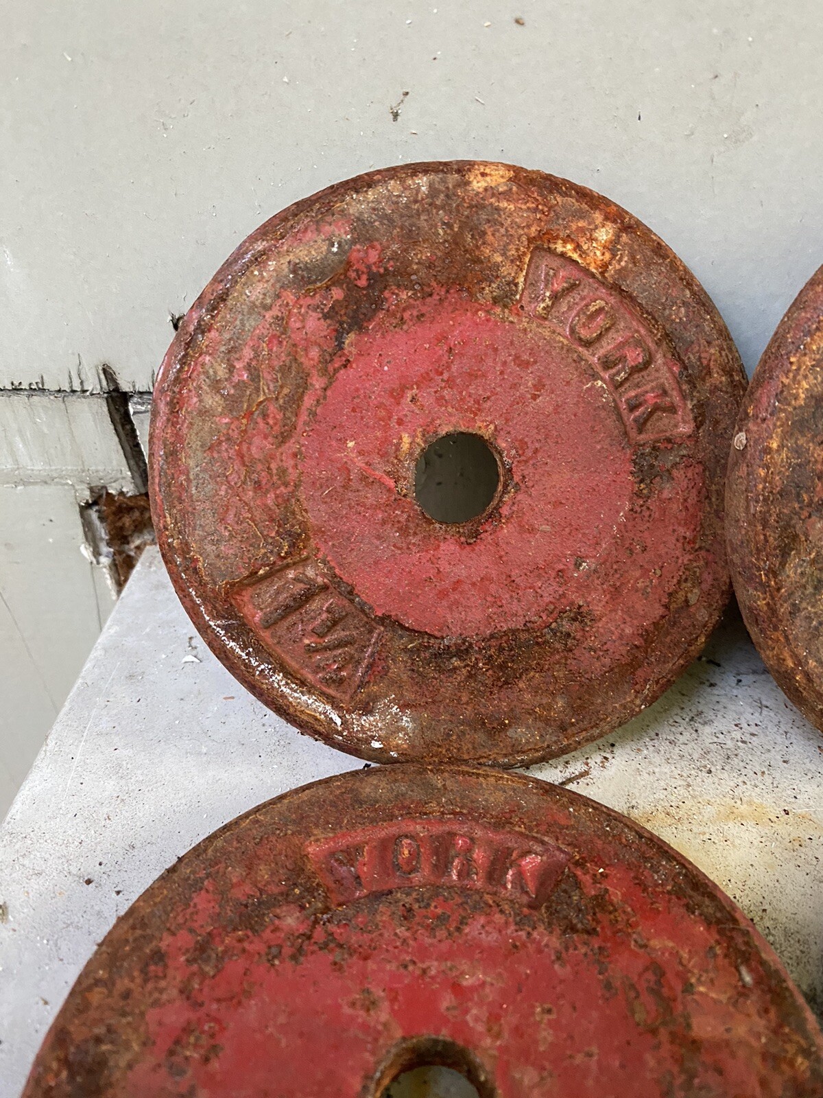 4 York Weights 1 1/4 Pound Plates 1/2" Hole Rare York Plates eBay