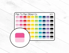 2673~~Two Tone Box Planner Stickers.